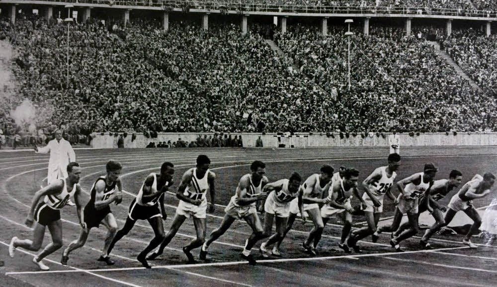 Tolle Kulisse bei den Olympischen Spielen 1936 in Berlin. Beim 1 500-Meter-Lauf war auch der Wittenberger Werner Böttcher dabei.
