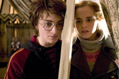 Daniel Radcliffe (l.) und Emma Watson (r.) in einer Szene von «Harry Potter und der Feuerkelch», dem vierten Film über die Abenteuer des Zauberlehrlings. (FOTO: DPA)