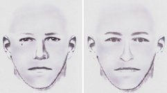 Die beiden Fotos zeigen zwei von der Polizei veröffentlichte Phantombilder von Tatverdächtigen, die mit zwei weiteren Männern am 3. November in Mittweide eine 17-Jährige angegriffen haben sollen. (Foto: dpa)