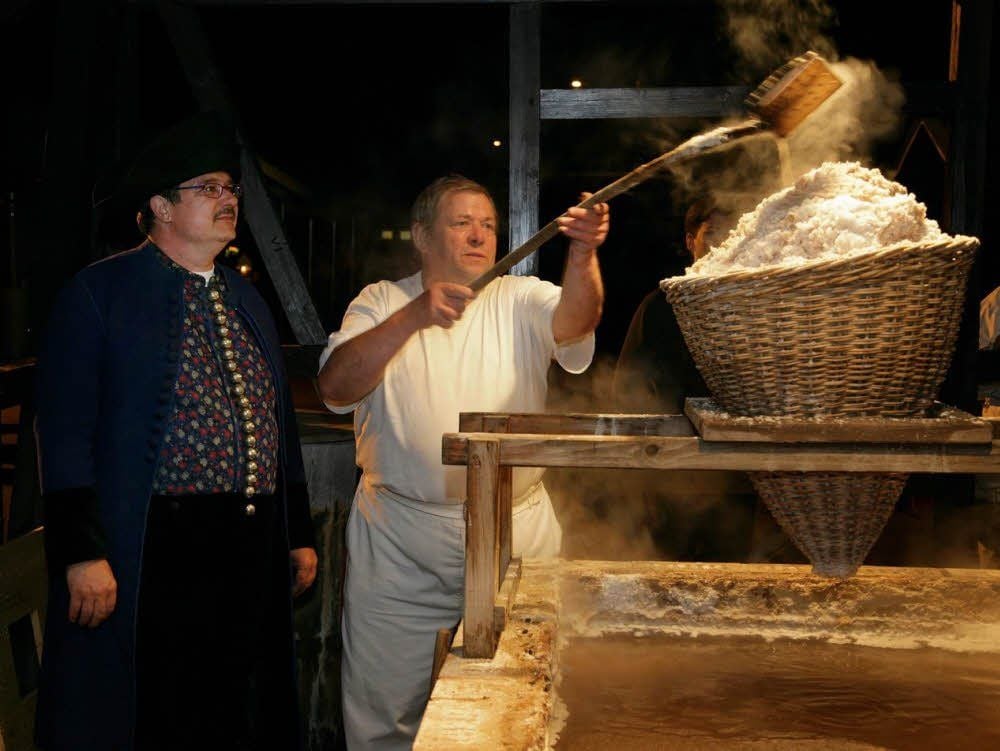 Im Salinemuseum in Halle werden Kunstwerke aus Salz gezeigt.