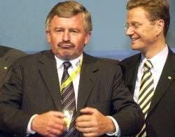 FDP-Politiker Möllemann und Parteichef Westerwelle