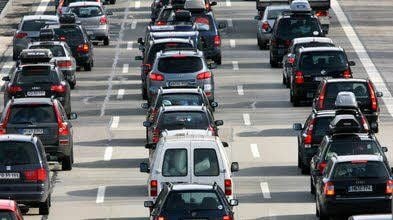 Stau auf der Autobahn