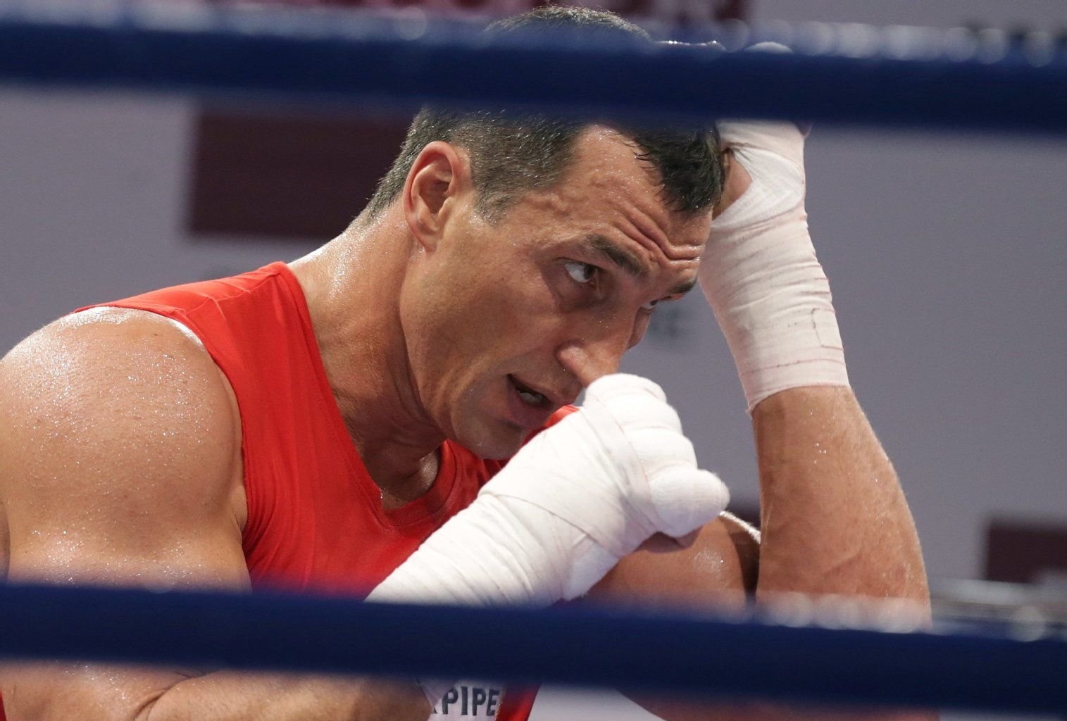 Box-Weltmeister Wladimir Klitschko beim Training