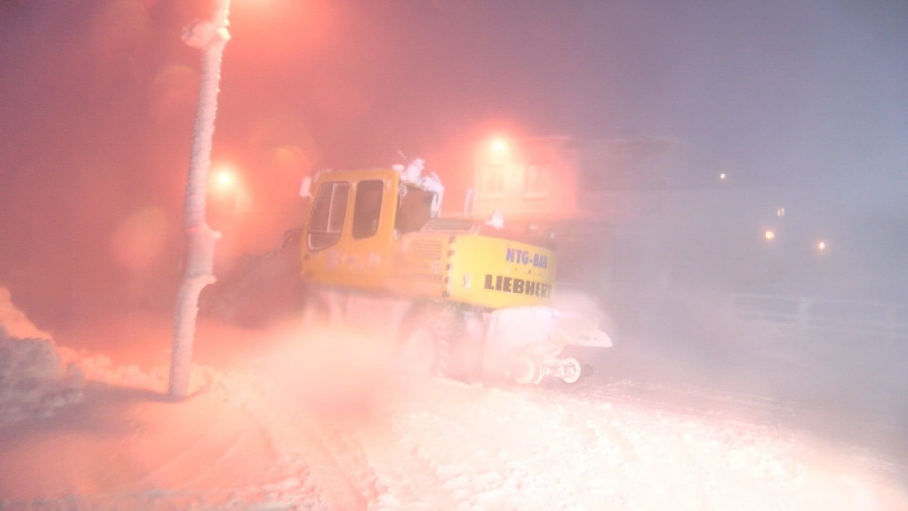 Am Brocken im Harz tobte am Mittwoch ein eisiger Schneesturm