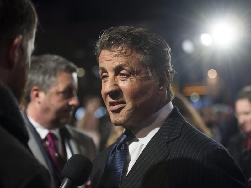 Sylvester Stallone (m) 2016 bei der Premiere von „Creed” in London. Foto: Will Oliver