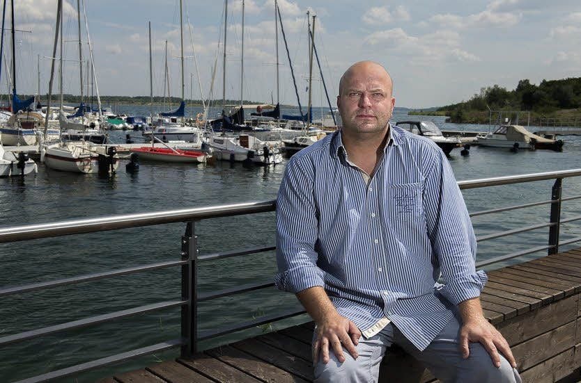 Hafen im Hintergrund: Marina-Geschäftsführer Thomas Weiß