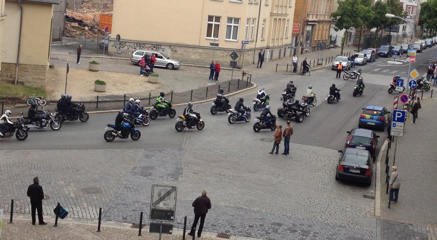Die Ausfahrt durch Zeitz und „rundherum“ ist immer der Höhepunkt des Bikertreffen.