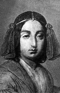 Die französische Schriftstellerin und Journalistin George Sand (bürgerlich: Aurore Dupin, verheiratete Baronin Dudevant) in einer zeitgenössischen Darstellung. 1831 verließ sie ihren Mann und ging mit dem Schriftsteller Sandeau (daher ihr Pseudonym) nach Paris. Sie hatte Beziehungen zu Liszt, Berlioz und Balzac, von 1838-1846 lebte sie mit Chopin. Zu den Werken der Vorkämpferin der Frauen-Emanzipation gehören u.a. "Indiana" und "Ein Winter auf Mallorca". George Sand wurde am in Paris geboren und verstarb am 8. Juni 1876 auf Schloss Nohant (Indre) am 01. Juli wäre sie 200 Jahre alt geworden. (Foto: dpa)