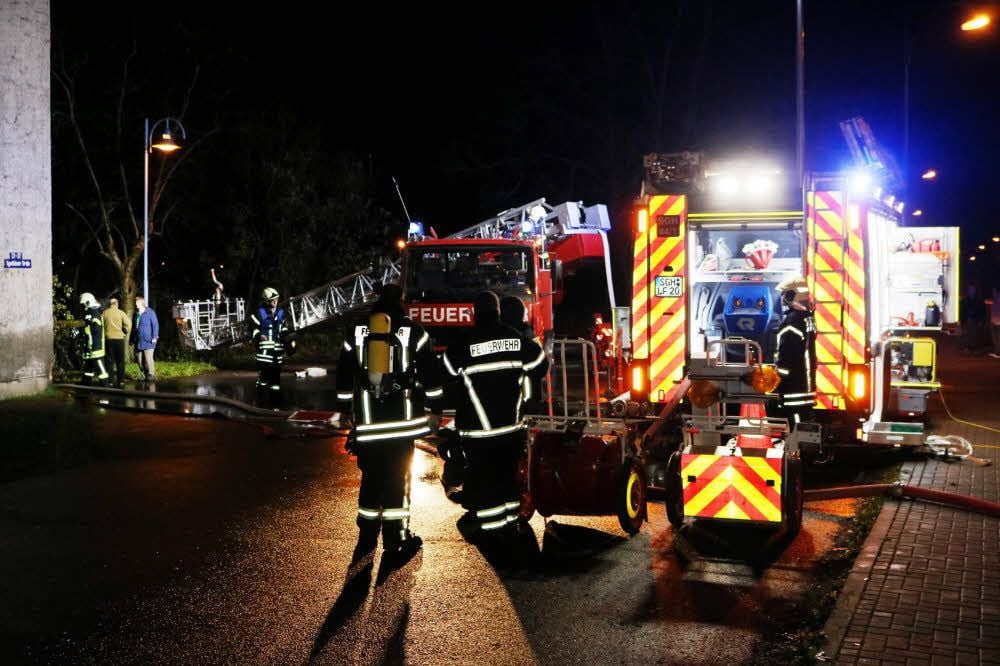 Einsatz der Sangerhäuser Feuerwehr in der Kyselhäuser Straße