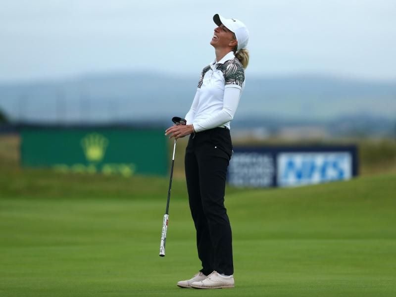 Golferin Sophia Popov ist die Siegerin der British Open 2020. Foto: golfsupport.nl/R&A/dpa