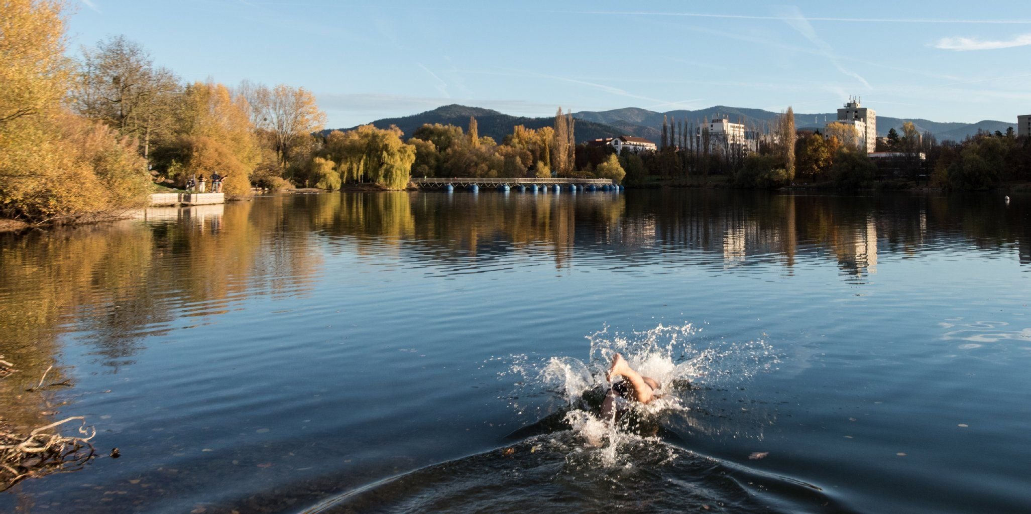 Der Flückigersee in Freiburg.