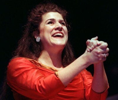 Die italienische Star-Sopranistin Cecilia Bartoli bei einem Konzert im Gewandhaus zu Leipzig. (FOTO: DPA)