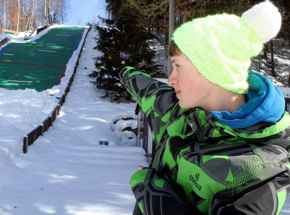 Hier fing alles an. Paul Winter an der Sprungschanze im Hasselbachtal in Wippra.