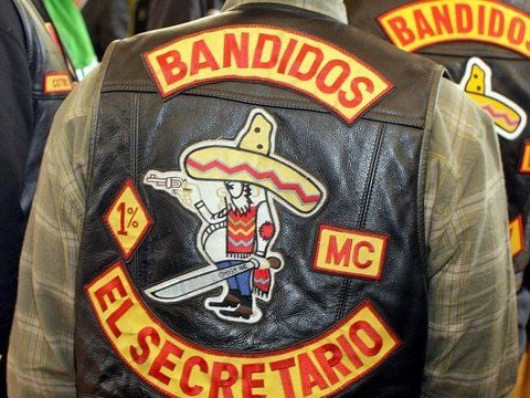 Lederjacke mit «Bandidos»-Logo