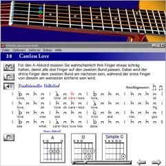 Der heimische Rechner als Gitarrenlehrer - mit Software wie "eMedia Gitarren-Schule Vol. 1" müssen angehende Rockstars ihr Instrument nicht erst zur Musikschule tragen, um loslegen zu können. (Foto: dpa)