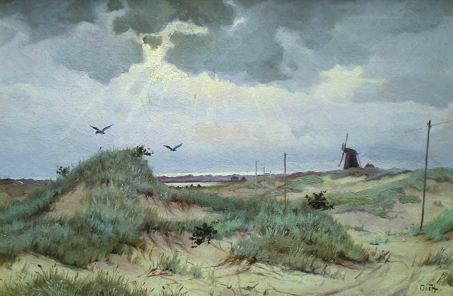 Oskar Herschend: Abend an der Nordsee, 1880/1885. Das Bild gehört zu den Glanzlichtern der Ausstellung in Naumburg.