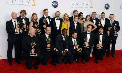 Schauspieler und das Produktionsteam der Serie «Modern Family» bei der Emmy-Verleihung in Los Angeles. (FOTO: DPA)