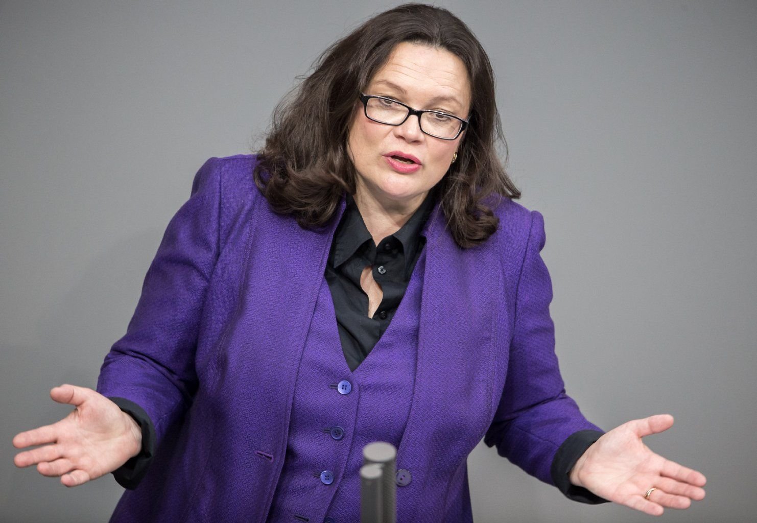 Die Bundesministerin für Arbeit und Soziales Andrea Nahles (SPD).