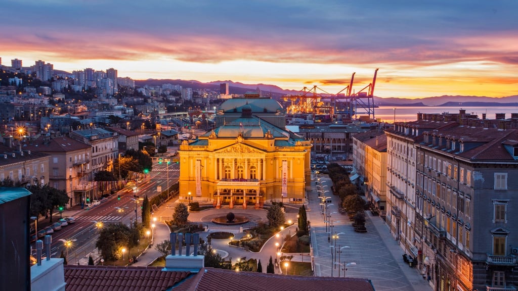 Blick über Rijeka.