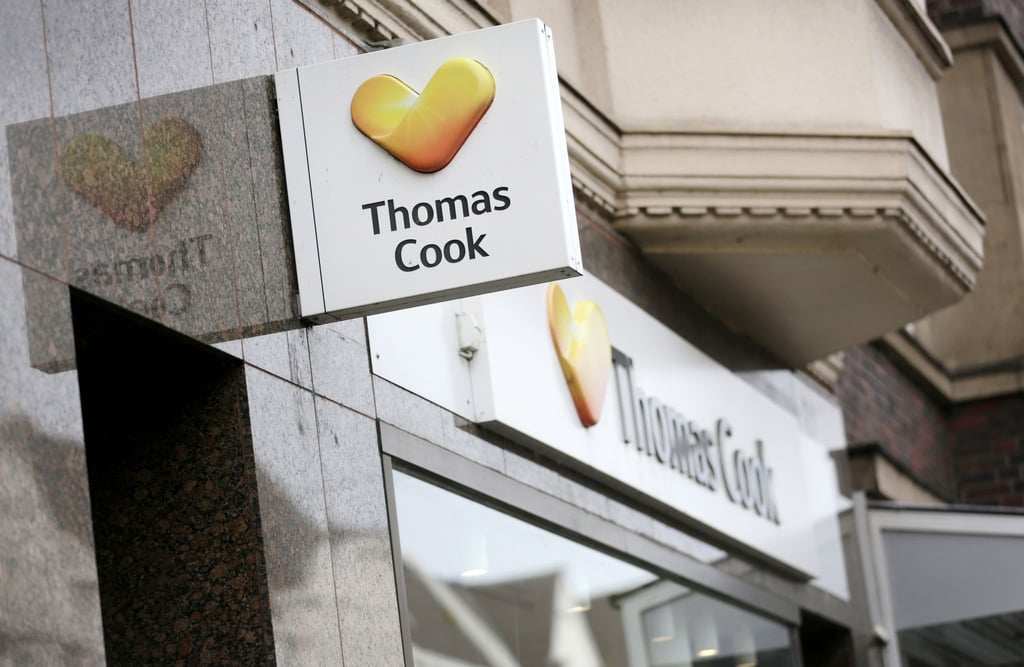 Ein Büro des ehemaligen Reiseveranstalters Thomas Cook in Düsseldorf.