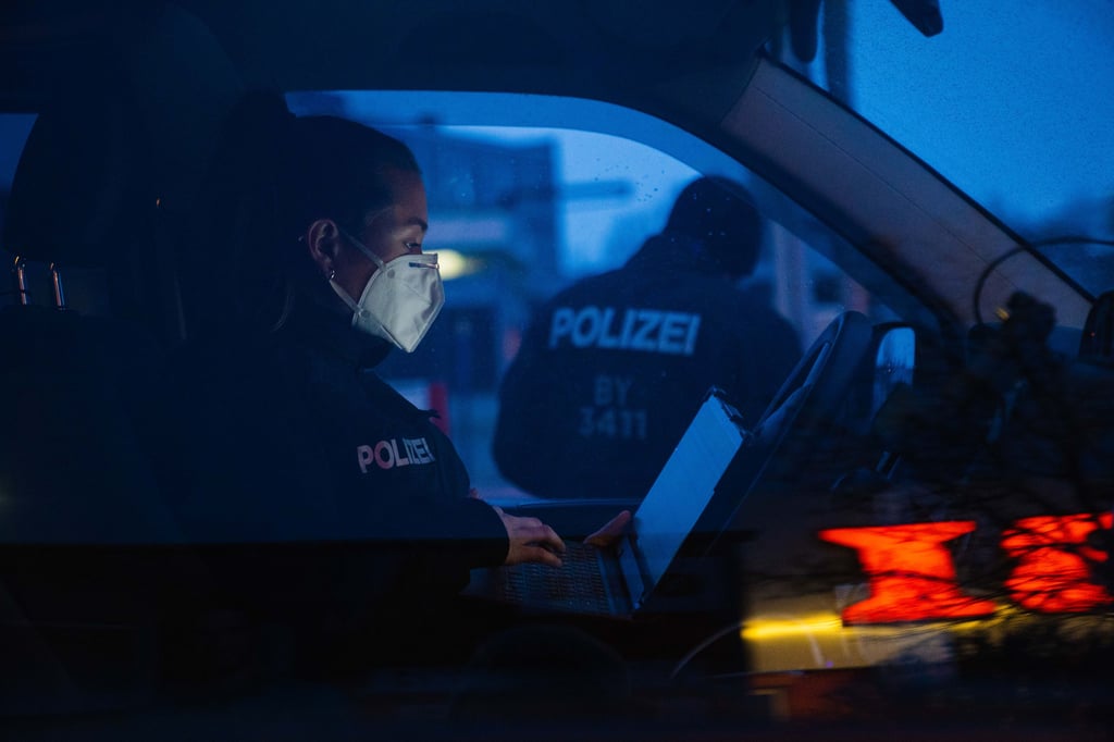 Eine Polizei-Kontrolle.