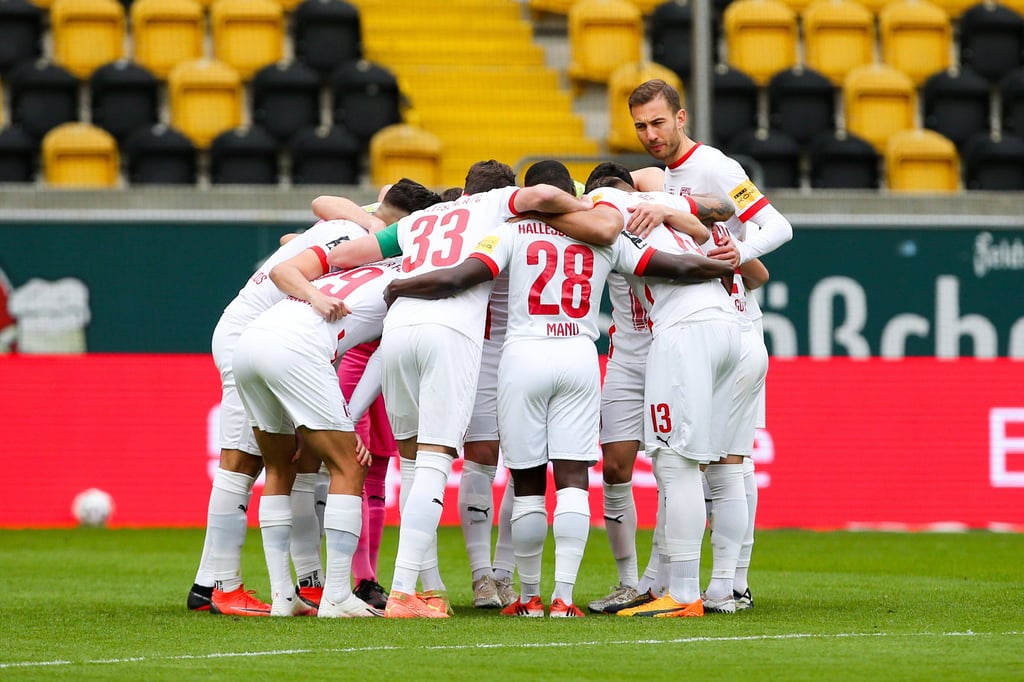 Geschlossener Auftritt: Der HFC konnte beim 3:0 in Dresden überzeugen.
