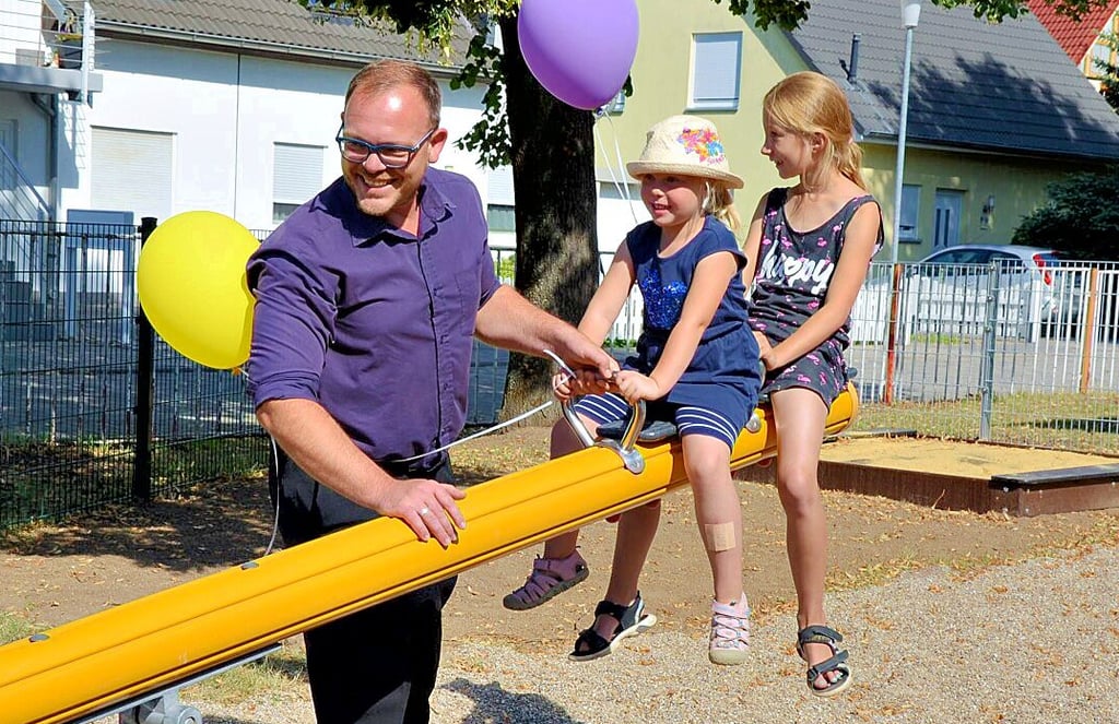 Der provisorische Spielplatz am Sportplatz in Neundorf wurde im August 2020 eröffnet.