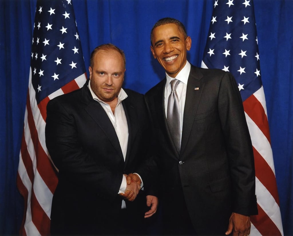 Der ukrainische Geschäftsmann Vitaliy Grechin auf dem Foto mit dem ehemaligen US-Präsidenten Barack Obama