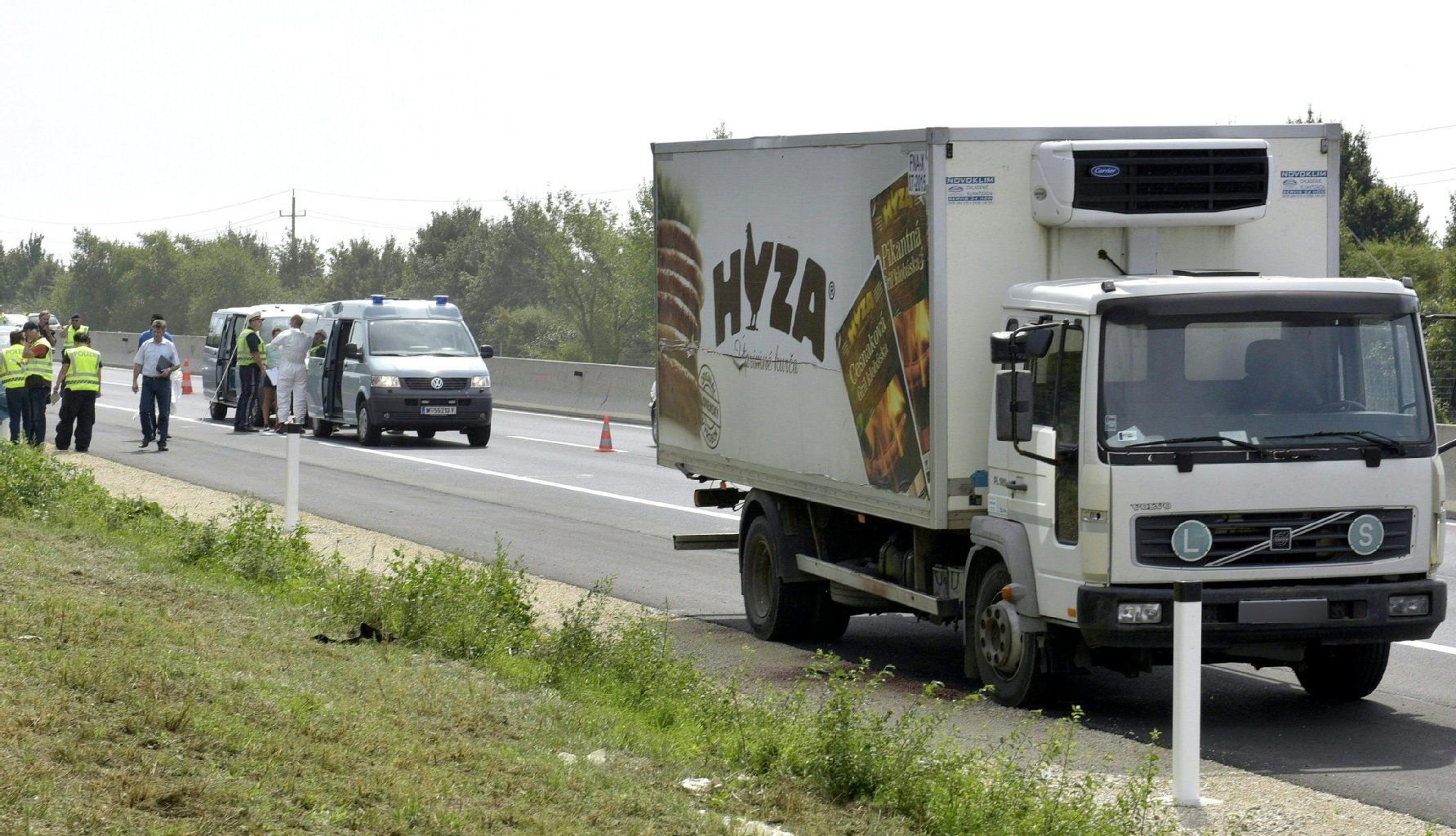 Der Lastwagen in Österreich, in dem 71 tote Flüchtlinge gefunden wurden.