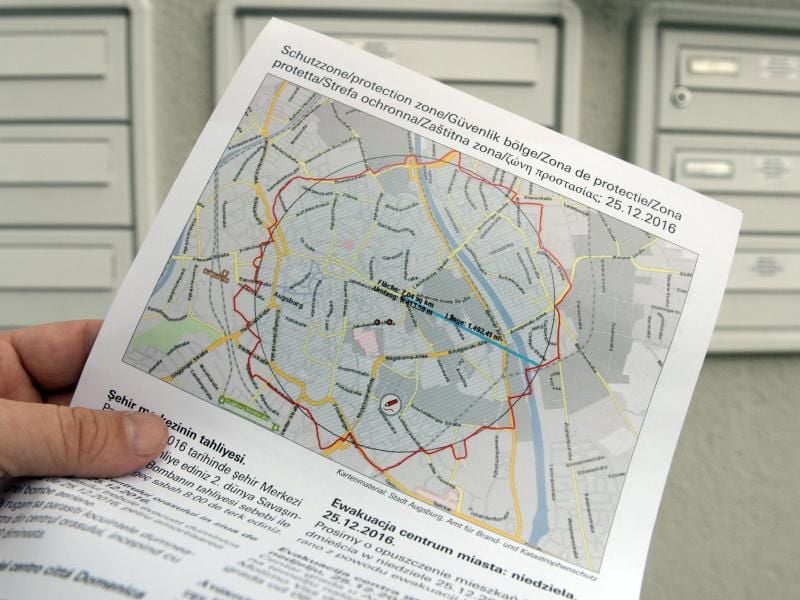 54.000 Einwohner müssen in einem Radius von 1,5 Kilometer um den Bombenfundort ihre Wohnungen räumen. Foto: Stefan Puchner