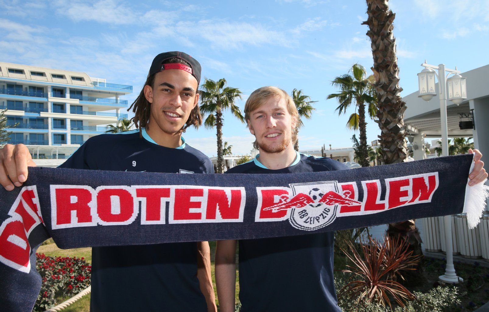 Neuzugänge? Sind angesichts der Qualität des Kaders bei RB Leipzig nicht notwendig: Yussuf Poulsen (links) und Emil Forsberg im Trainingslager in Belek