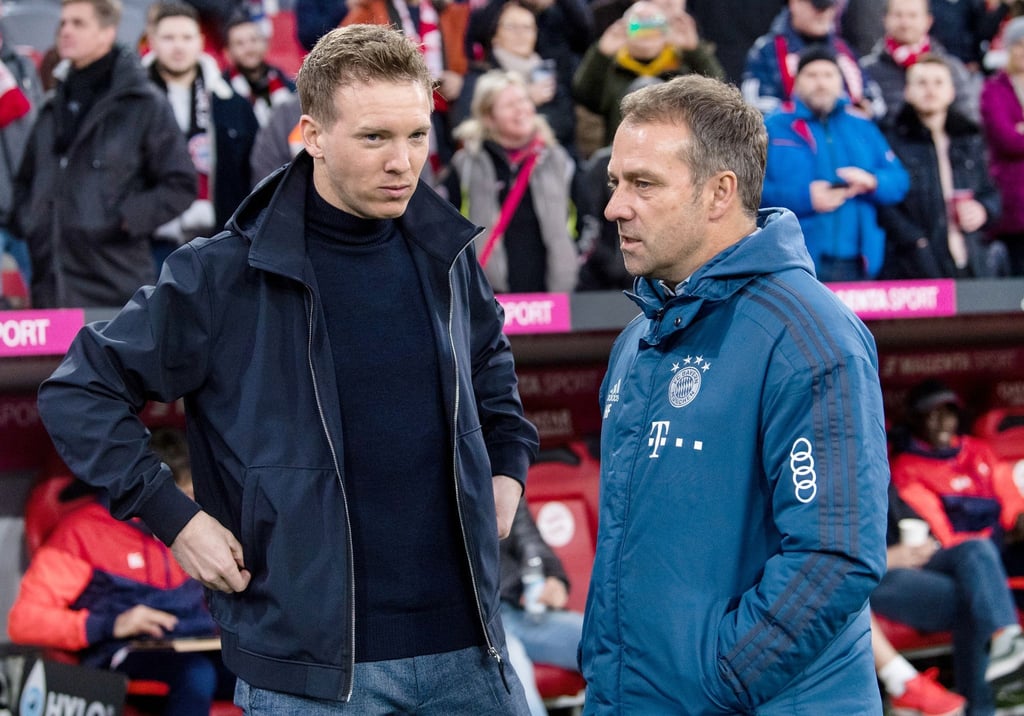 Mit der Verpflichtung von Trainer Julian Nagelsmann (l) macht Bayern München für Hansi Flick den Weg ins Amt des Bundestrainers frei.