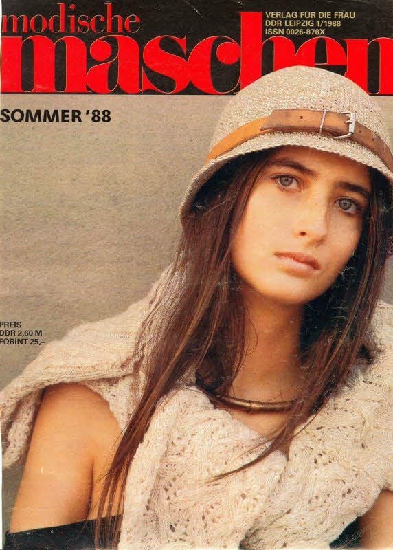 Das Titelmädchen von „Modische Maschen“ war Anja Kossiwakis in den 80ern mehrmals.