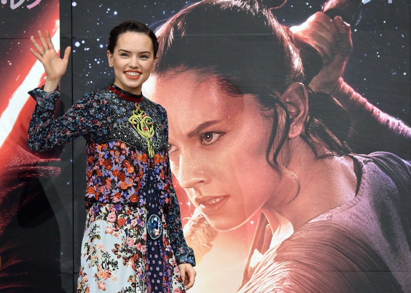 „Star Wars“-Darstellerin Daisy Ridley auf einer Pressekonferenz in Japan.