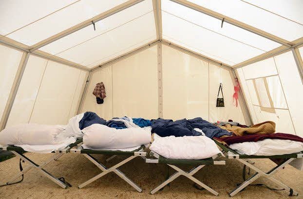 Notunterkunft für Flüchtlinge (Symbolbild)