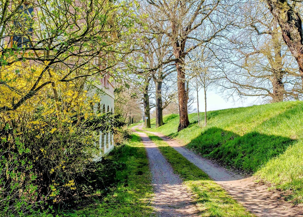 Am historischen Wallwachhaus Mittelhölzer in Wörlitz wurde der Deich lediglich verbreitert, aber nicht erhöht. Das behagt nicht jedem.