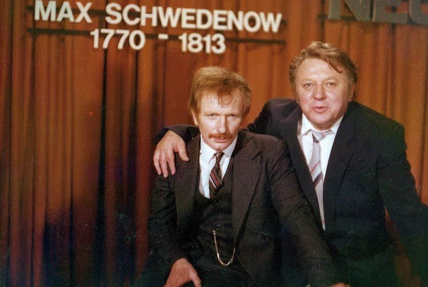 Das wird nicht gutgehen: Freizeitforscher Pötsch (Hermann Beyer) und Professor Menzel (Kurt Böwe) in „Märkische Forschungen“