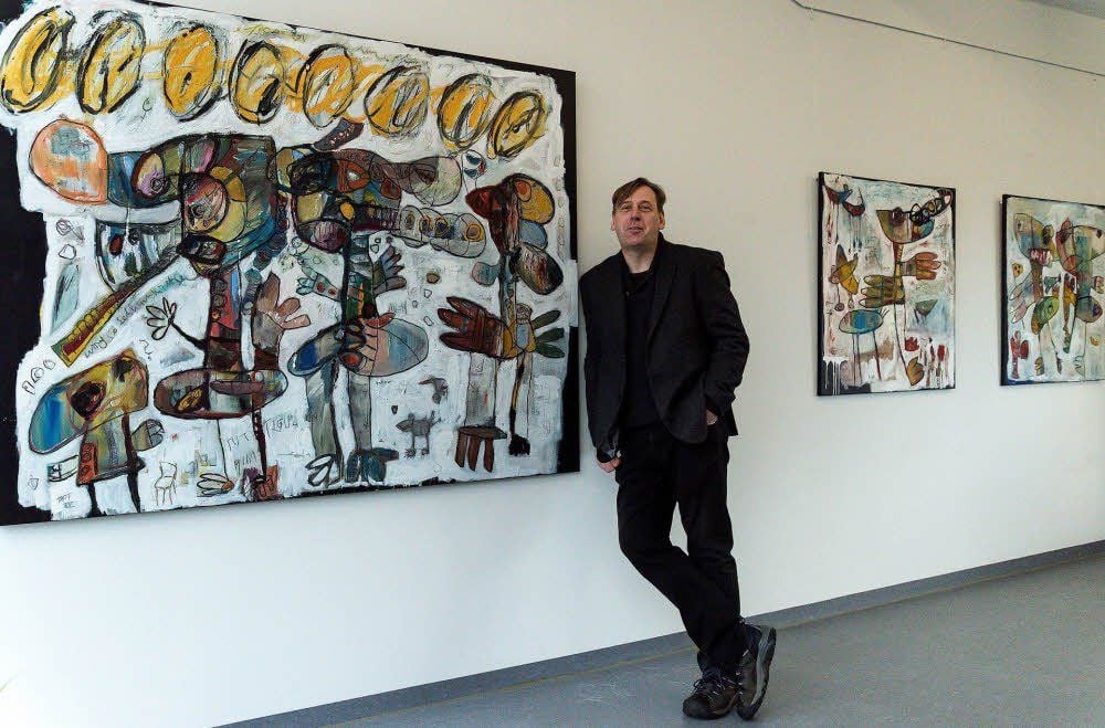 Peter Padubrin-Thomys in der Domgalerie Merseburg.