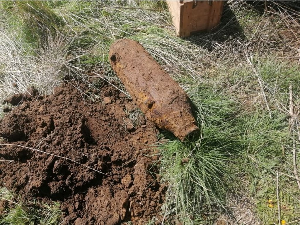 Das ist die Fliegerbombe, die am 28. April 2021 in Magdeburg-Rothensee erfolgreich entschärft wurde.