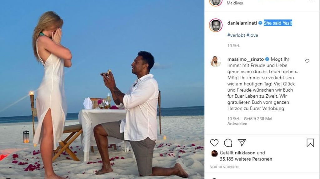 Daniel Aminati und seine zukünftige Ehefrau Patrice