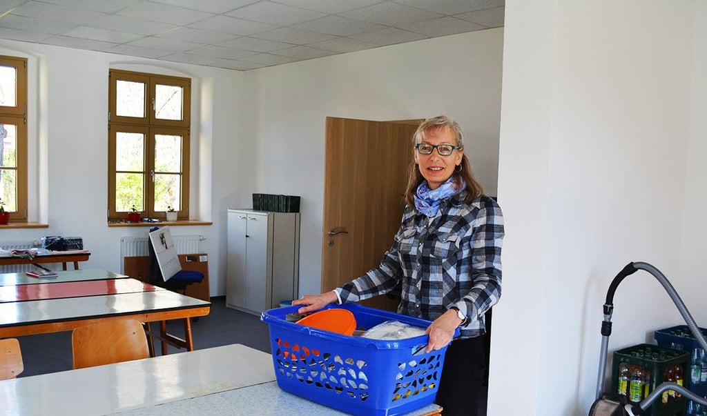 Angela Gürtner beim Umzug ins neue Haus