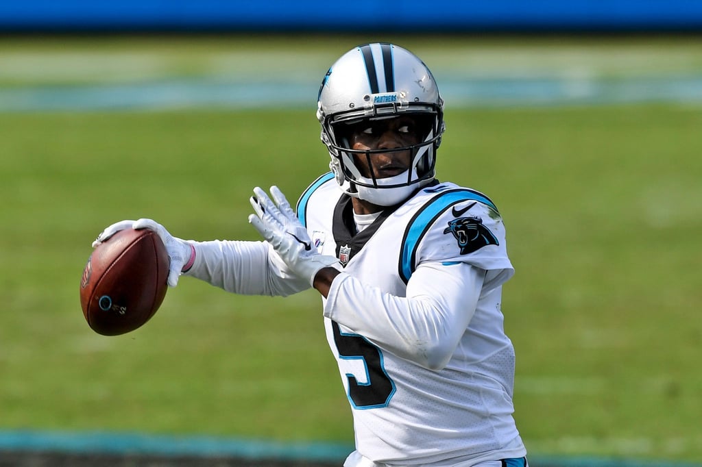 Quarterback Teddy Bridgewater von den Carolina Panthers in Aktion.
