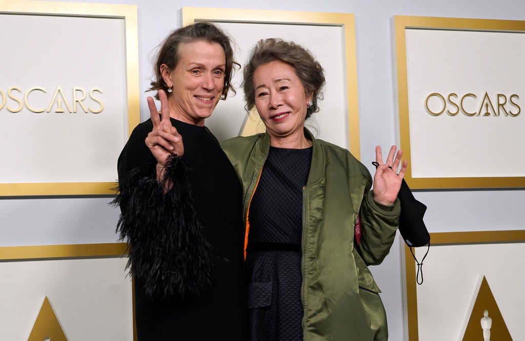 Zwei Oscar-Preisträgerinnen: Frances McDormand (Beste Hauptdarstellerin, l) und Yuh-Jung Youn (Beste Nebendarstellerin).