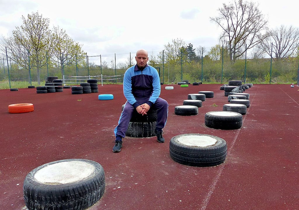 Torsten Audorf auf dem neuen Trainingsgelände in Wolfen-Nord.
