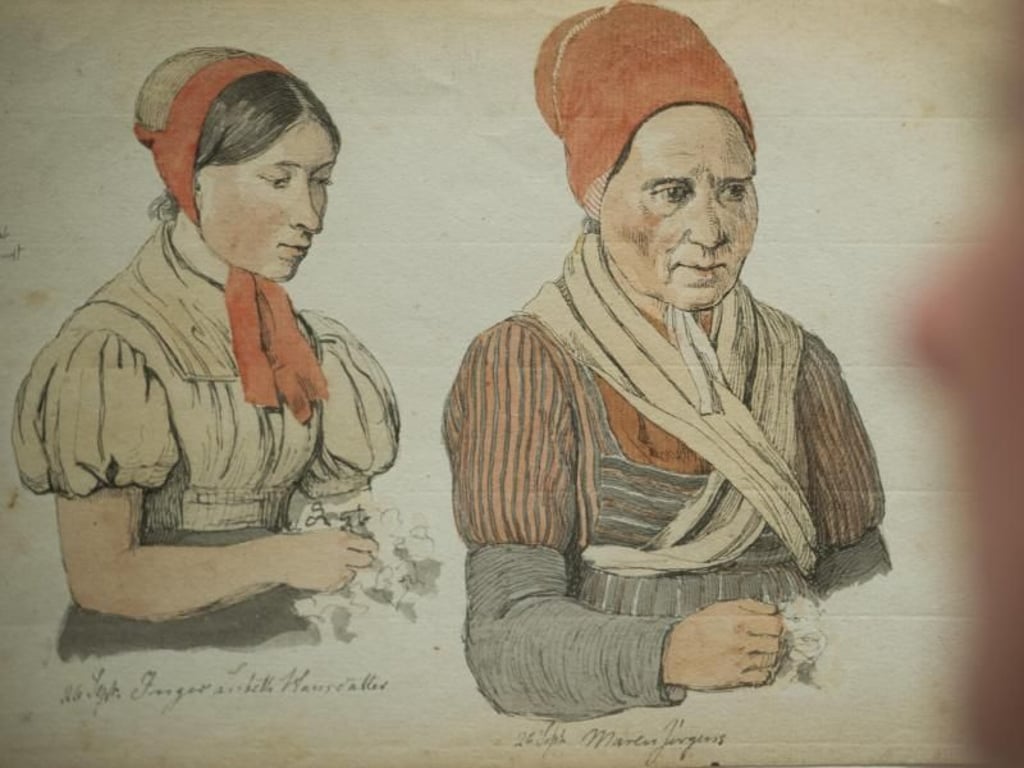 «Zwei Frauenstudien vom Arreso» (1839) des Malers Johan Thomas Lundbye. Foto: Stefan Sauer dpa