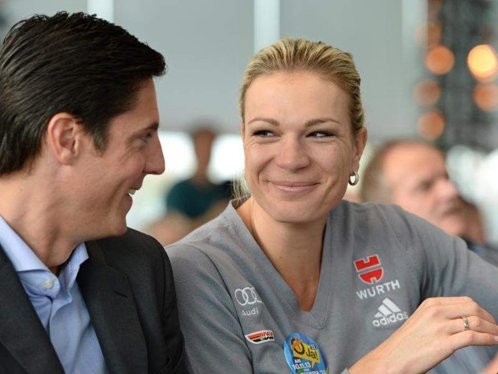 Maria Höfl-Riesch und ihr Mann Marcus Höfl wollen eine Familie gründen. Foto: Andreas Gebert