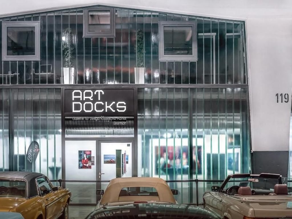 Galerie Artdocks im Mobilitätszentrum der Bremer Überseestadt. Foto: Manfred W. Jürgens