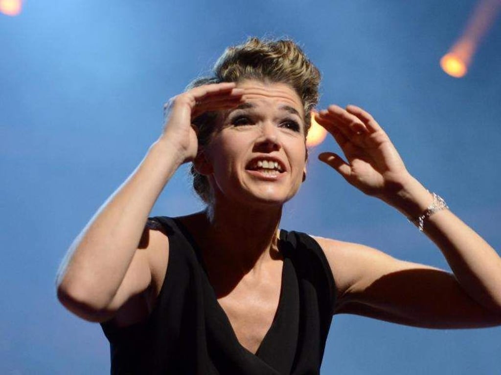 Anke Engelke in action. Foto: Jens Kalaene