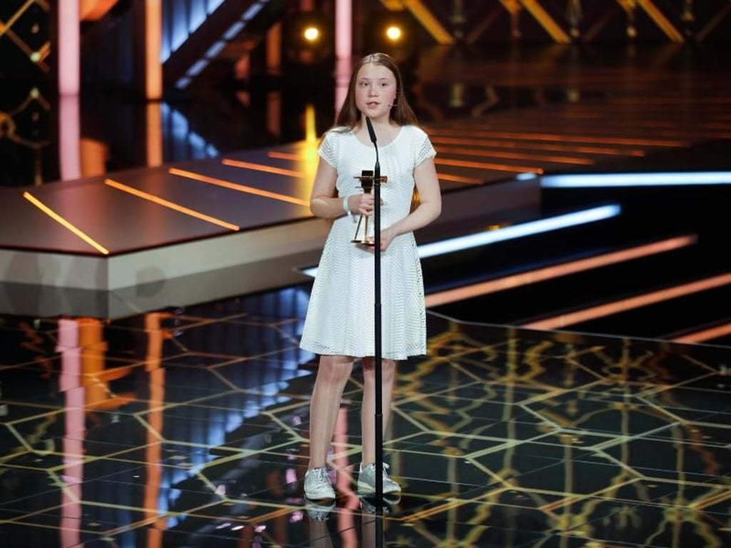 Greta Thunberg las den Promis bei der Verleihung der Goldenen Kamera die Leviten. Foto: Hannibal Hanschke/Reuters Pool