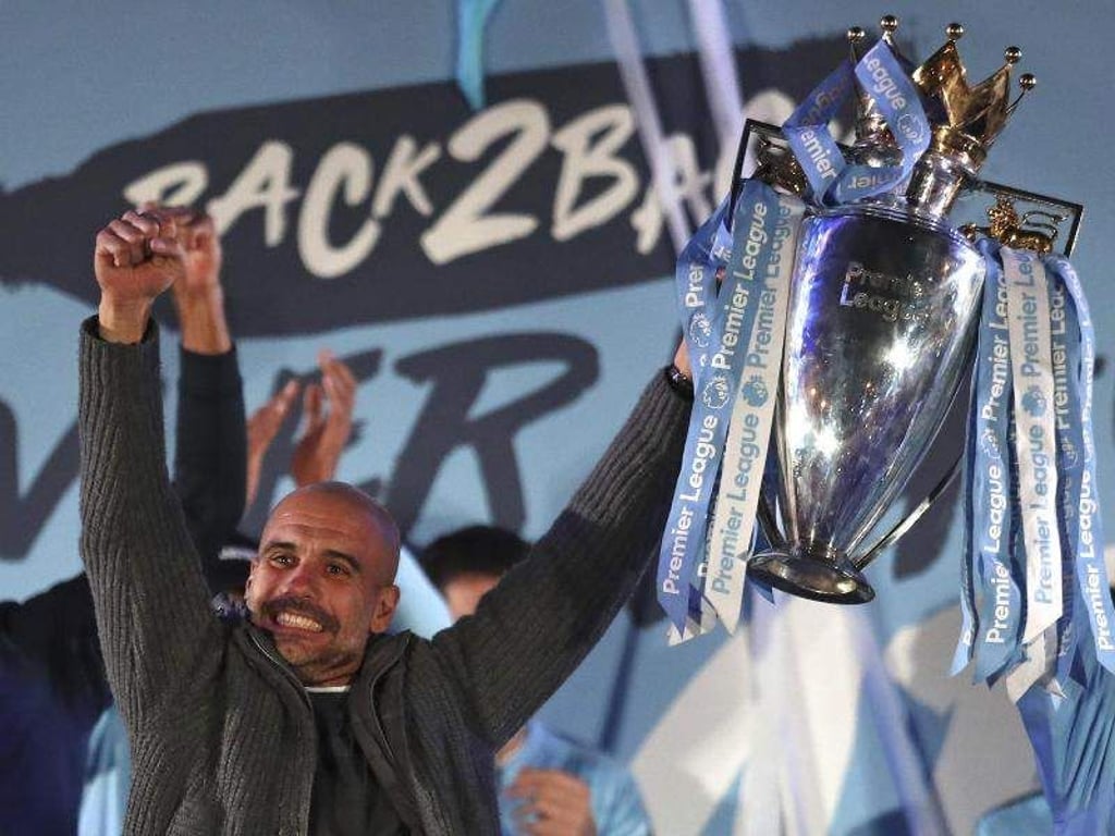 City und Guardiola wollen das nationale Triple gewinnen. Foto: Jon Super/AP